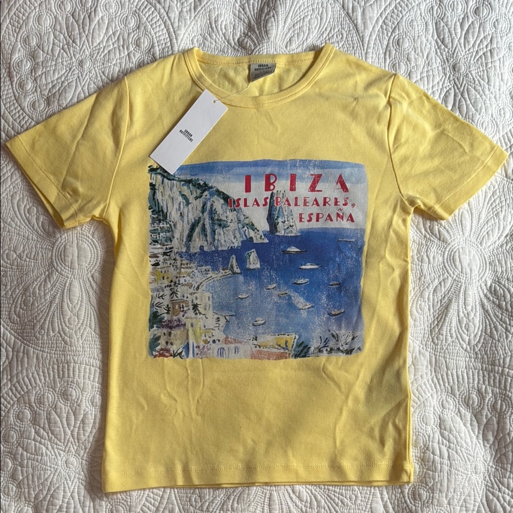 Urban Outfitters Yellow Ibiza Graphic Tee